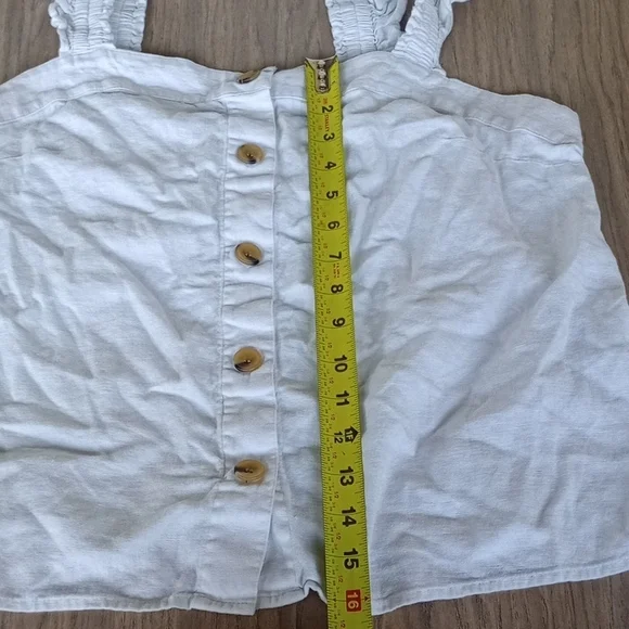 J. Crew Button-Front Tank with Ruffle Straps - Picture 12 of 15